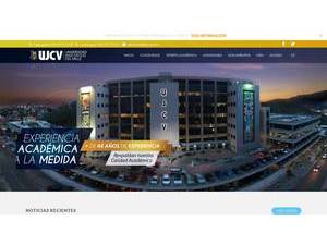 Universidad José Cecilio del Valle's official website homepage screenshot