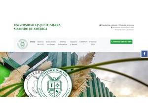 Universidad Justo Sierra A.C.'s official website homepage screenshot