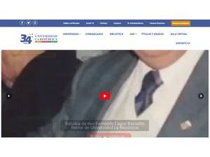 Universidad La República's official website homepage screenshot