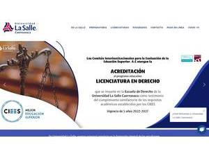 Universidad La Salle Cuernavaca's official website homepage screenshot