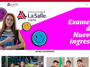 Universidad La Salle Laguna's official website homepage screenshot