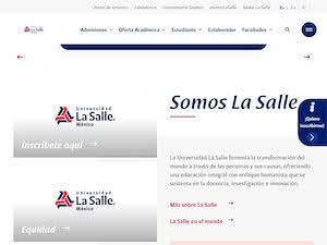 Universidad La Salle's official website homepage screenshot