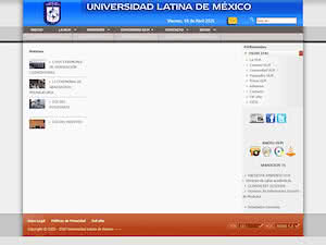 Universidad Latina de México S.C.'s official website homepage screenshot