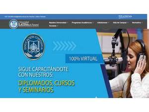 Universidad Latina de Panamá's official website homepage screenshot