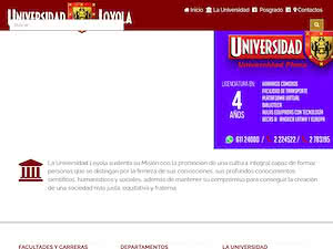 Universidad Loyola's official website homepage screenshot