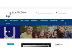 Universidad Magister's official website homepage screenshot