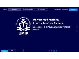 Universidad Marítima Internacional de Panamá's official website homepage screenshot