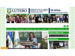 Universidad Martín Lutero's official website homepage screenshot