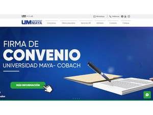 Universidad Maya's official website homepage screenshot