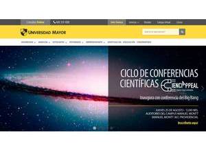 Universidad Mayor's official website homepage screenshot