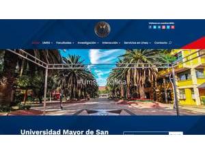 Universidad Mayor de San Simón's official website homepage screenshot