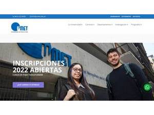 Universidad Metropolitana para la Educación y el Trabajo's official website homepage screenshot