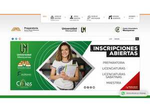 Universidad Mexiquense's official website homepage screenshot