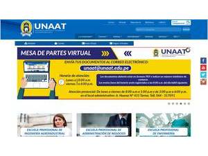 Universidad Nacional Autónoma Altoandina de Tarma's official website homepage screenshot