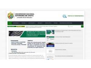 Universidad Nacional Autónoma de Chota's official website homepage screenshot