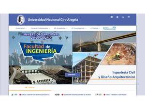 Universidad Nacional Ciro Alegría's official website homepage screenshot