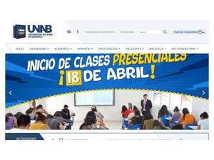 Universidad Nacional de Barranca's official website homepage screenshot