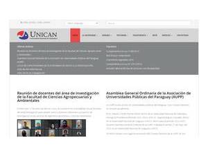 Universidad Nacional de Canindeyú's official website homepage screenshot