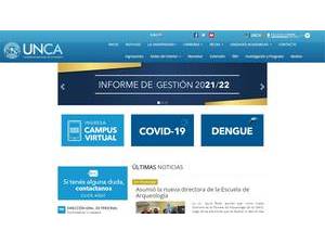 Universidad Nacional de Catamarca's official website homepage screenshot