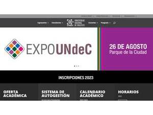 Universidad Nacional de Chilecito's official website homepage screenshot