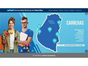 Universidad Nacional de Entre Ríos's official website homepage screenshot