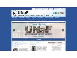 Universidad Nacional de Formosa's official website homepage screenshot