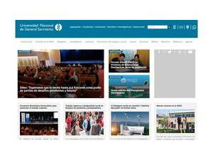 Universidad Nacional de General Sarmiento's official website homepage screenshot