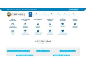 Universidad Nacional de Huancavelica's official website homepage screenshot