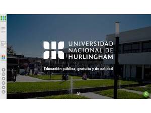 Universidad Nacional de Hurlingham's official website homepage screenshot