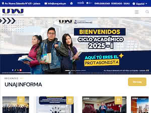 Universidad Nacional de Juliaca's official website homepage screenshot