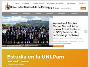 Universidad Nacional de La Pampa's official website homepage screenshot