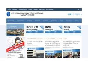 Universidad Nacional de la Patagonia San Juan Bosco's official website homepage screenshot