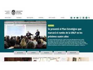 Universidad Nacional de La Plata's official website homepage screenshot