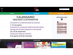 Universidad Nacional de Lanús's official website homepage screenshot