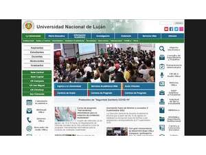 Universidad Nacional de Luján's official website homepage screenshot