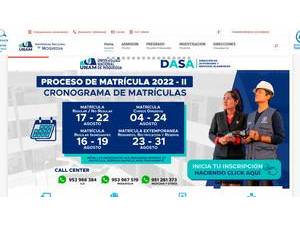 Universidad Nacional de Moquegua's official website homepage screenshot