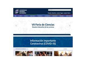 Universidad Nacional de Moreno's official website homepage screenshot