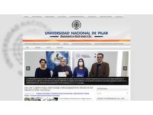 Universidad Nacional de Pilar's official website homepage screenshot