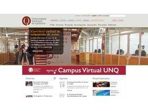 Universidad Nacional de Quilmes's official website homepage screenshot