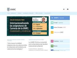 Universidad Nacional de Río Cuarto's official website homepage screenshot