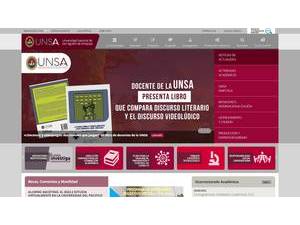 Universidad Nacional de San Agustín de Arequipa's official website homepage screenshot
