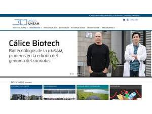 Universidad Nacional de San Martín, Argentina's official website homepage screenshot