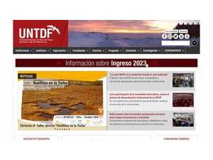 Universidad Nacional de Tierra del Fuego, Antártida e Islas del Atlántico Sur's official website homepage screenshot
