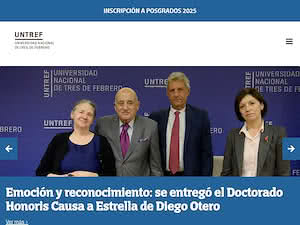 Universidad Nacional de Tres de Febrero's official website homepage screenshot