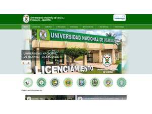 Universidad Nacional de Ucayali's official website homepage screenshot