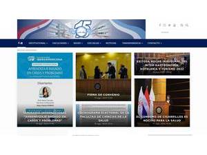 Universidad Nacional de Villarrica del Espíritu Santo's official website homepage screenshot