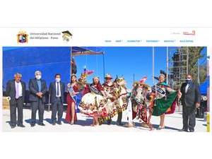 Universidad Nacional del Altiplano's official website homepage screenshot