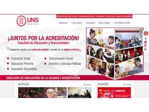 Universidad Nacional del Santa's official website homepage screenshot