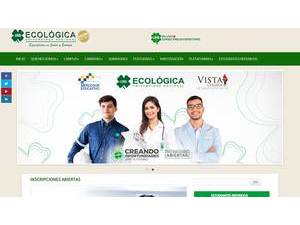 Universidad Nacional Ecológica's official website homepage screenshot