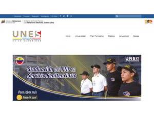 Universidad Nacional Experimental de la Seguridad's official website homepage screenshot